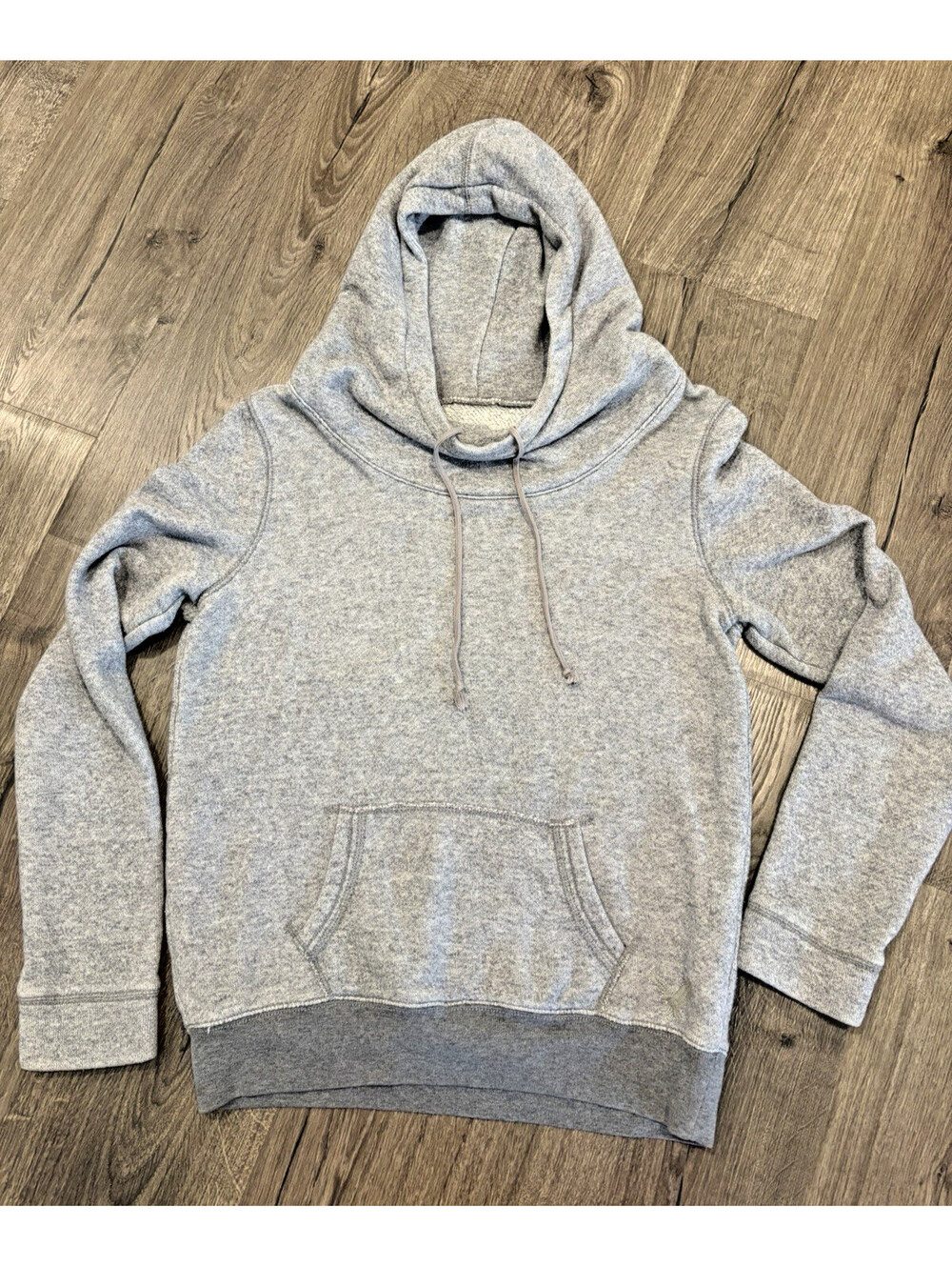 American Eagle Outfitters Gray Cowl Neck Hoodie Sweatshirt Kangaroo Pocket Med